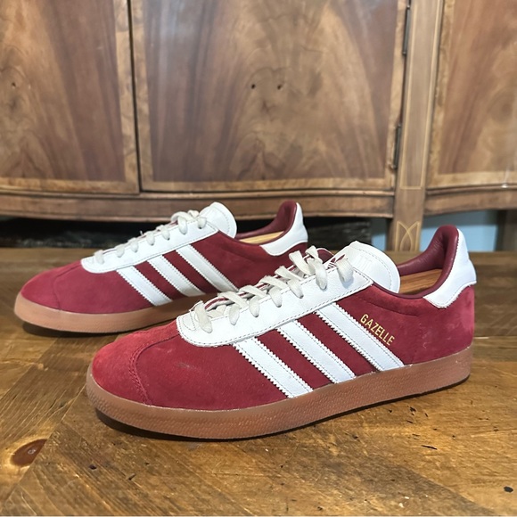 adidas Other - Adidas Originals Gazelle Men's Lifestyle Burgundy Low Gum Bottom Men Size 8.5